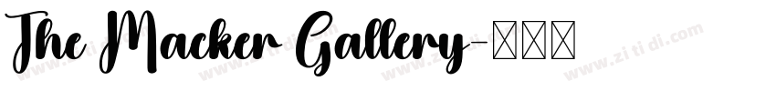 The Macker Gallery字体转换
